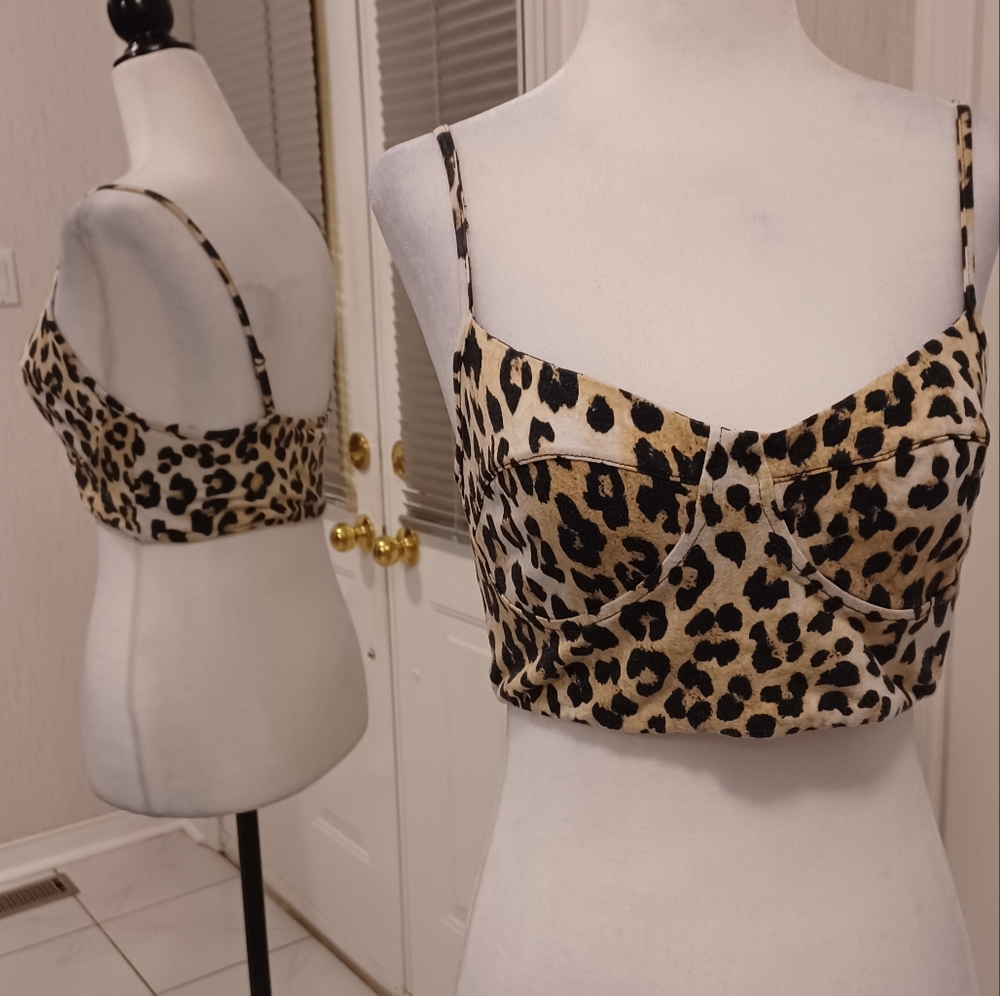 $4 Add-on Animal Print Bralette/Top - Size Large